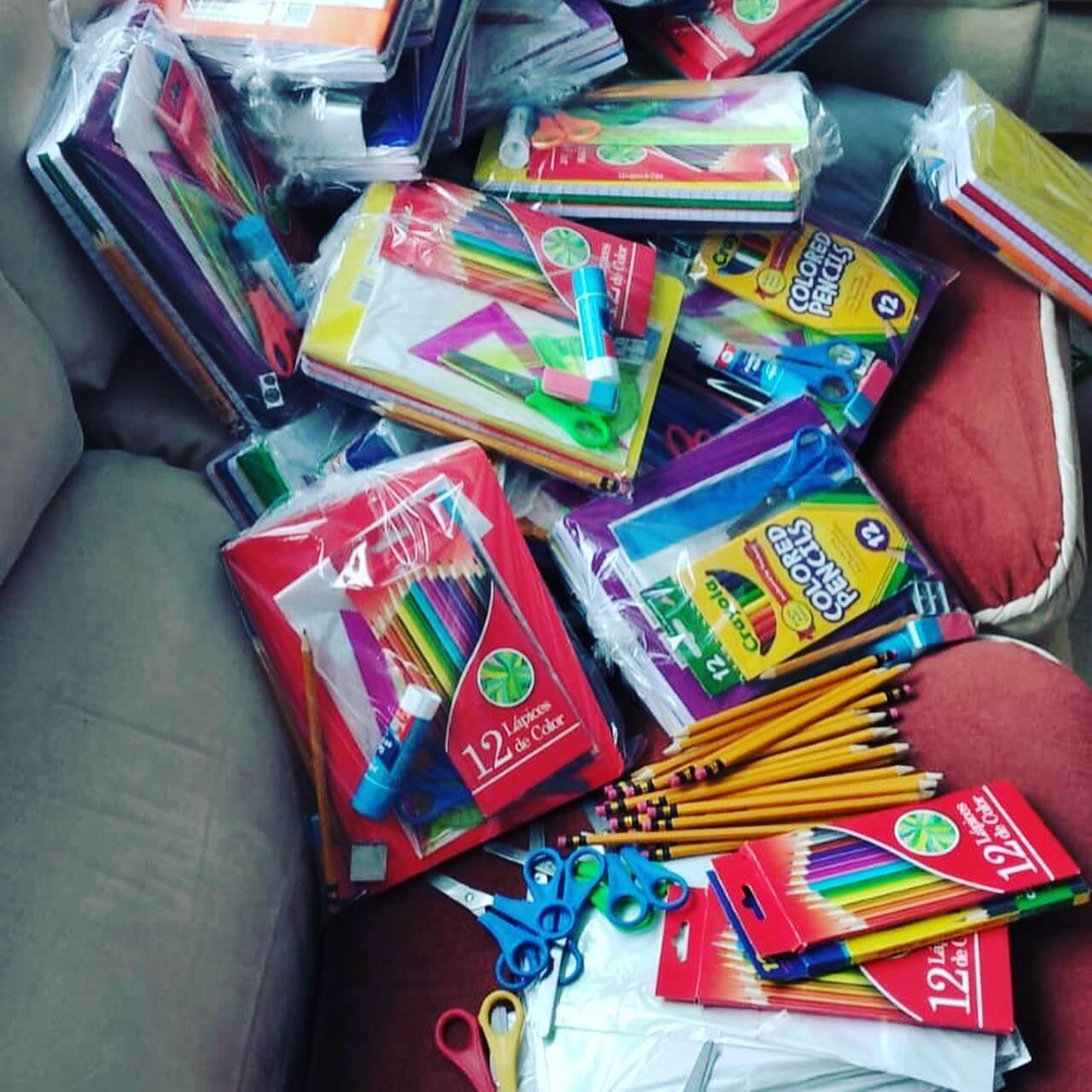 Pencils, notebooks and lots of school supplies.