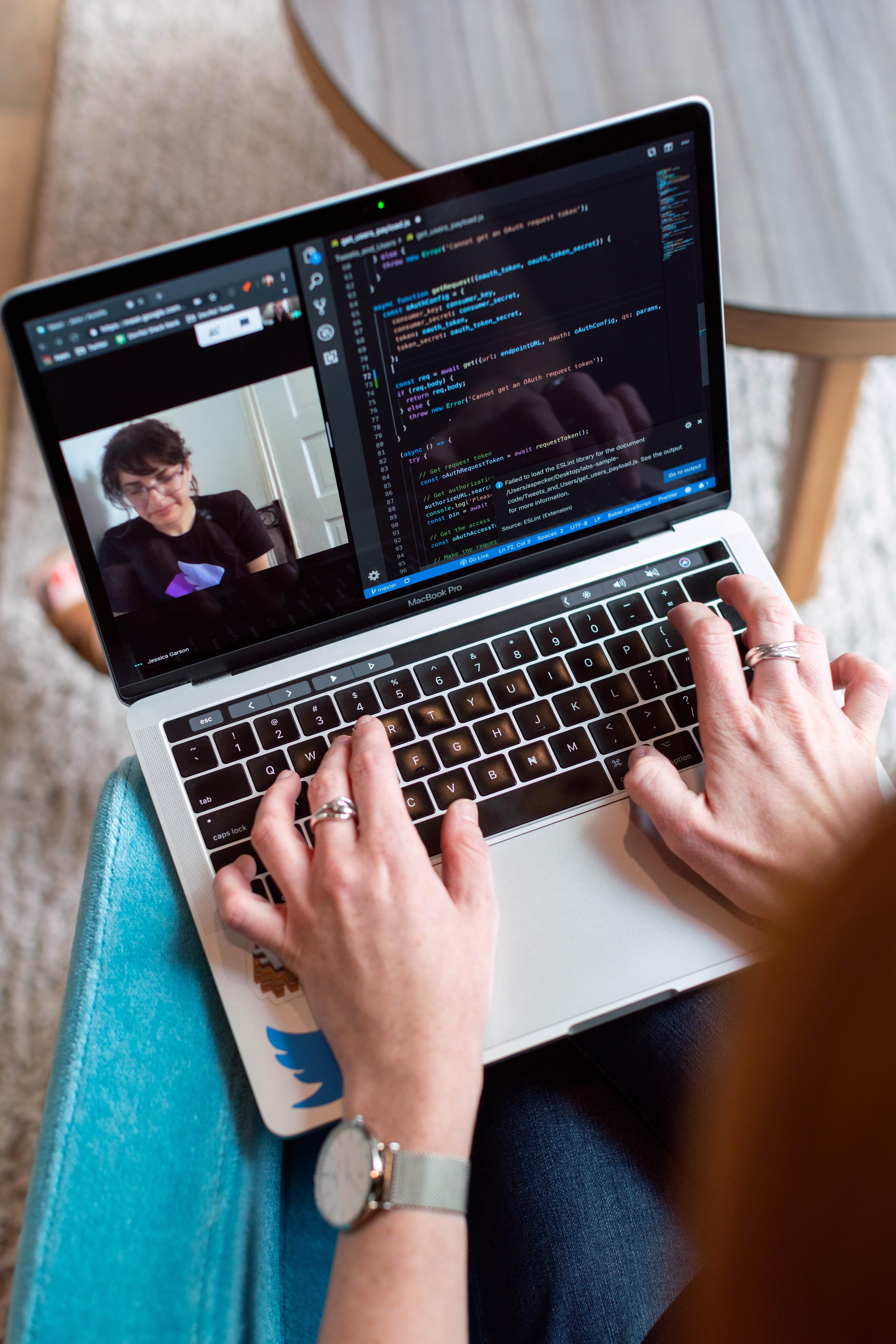 Computer being used in a digital course.